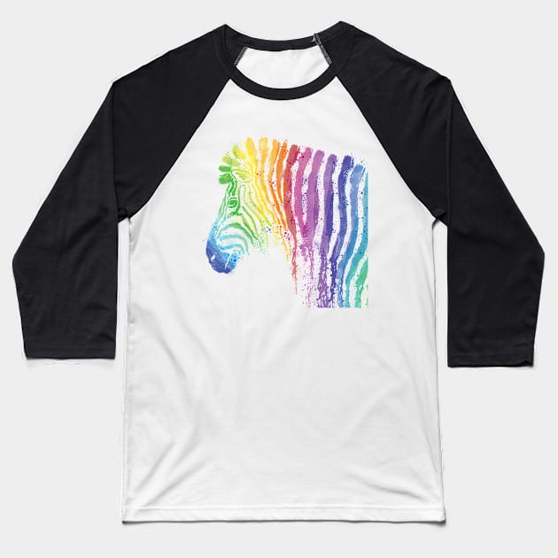 zebra painting illustration Baseball T-Shirt by bovaart